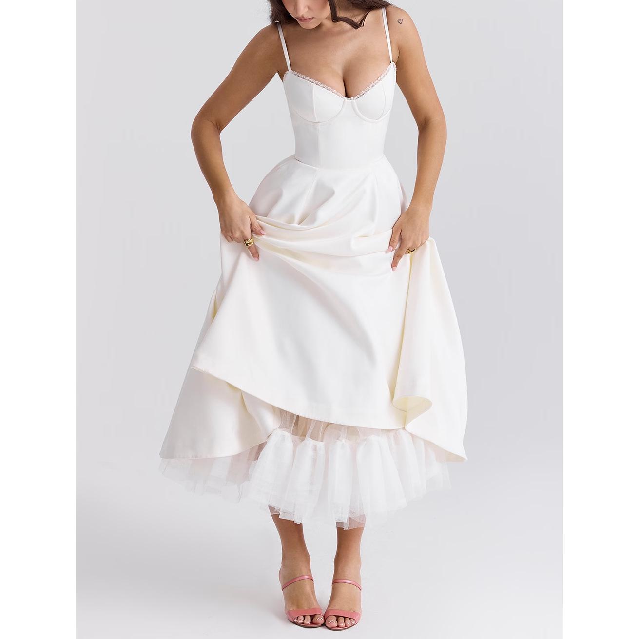 women s Sweetheart Spaghetti Strap High Waist Midi Dress Elegant A Line Party Prom Dress 2XL білий
women s Sweetheart Spaghetti Strap High Waist Midi Dress Elegant A Line Party Prom Dress 2XL білий