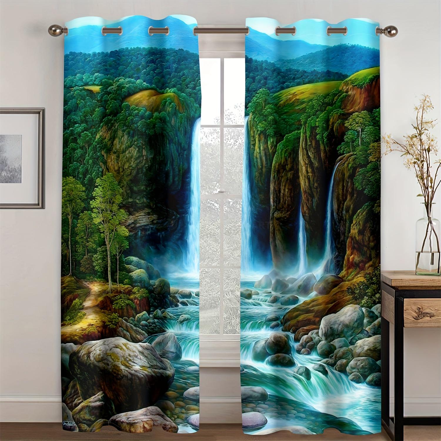 2 шт. Красивые шторы с принтом пейзажа, полузатемняющие, приватные, оконные шторы, комплект, карманные шторы для спальни и дома 200W240H(CM)79x95in&Grommet Top
2 шт. Красивые шторы с принтом пейзажа, полузатемняющие, приватные, оконные шторы, комплект, карманные шторы для спальни и дома 200W240H(CM)79x95in&Grommet Top