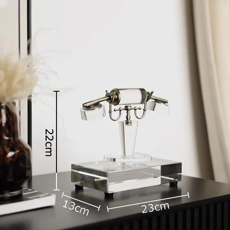 Creative Transparent Crystal Telephone Ornaments Desk Decoration Retro Fixed Telephone Sculptures Crafts Room Aesthetics Decor
Creative Transparent Crystal Telephone Ornaments Desk Decoration Retro Fixed Telephone Sculptures Crafts Room Aesthetics Decor