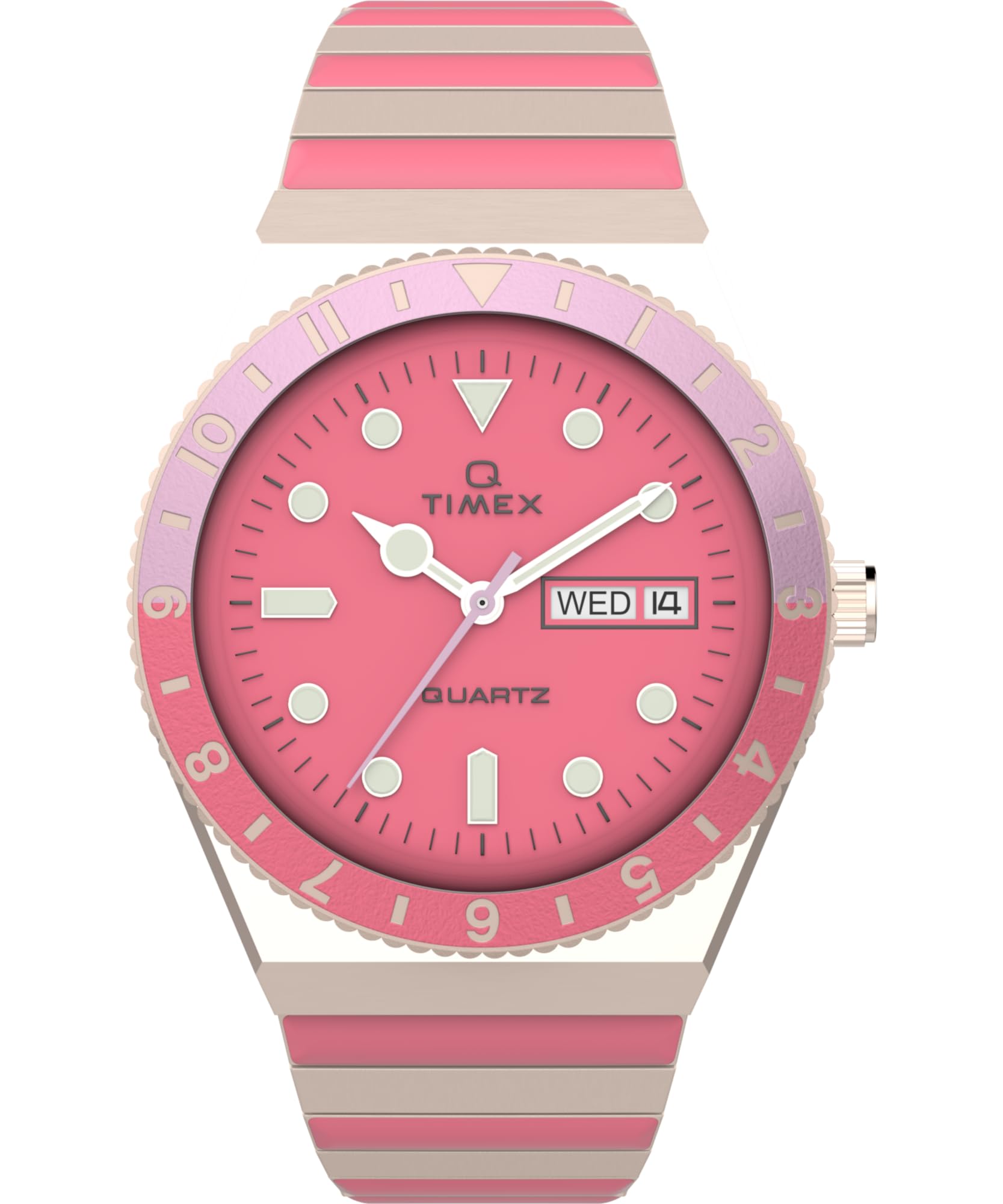 Timex Women s Q 36mm Watch - Black Extended Band Black Dial Black Case, Two Tone/Pink/Rose Gold Tone. , modern
Timex Women s Q 36mm Watch - Black Extended Band Black Dial Black Case, Two Tone/Pink/Rose Gold Tone. , modern