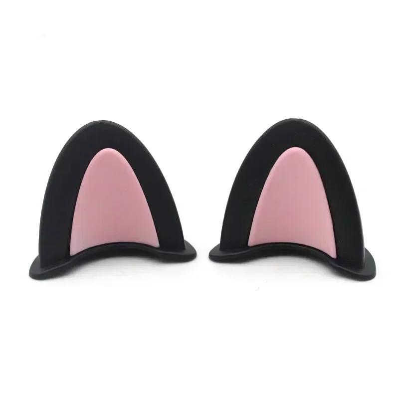 2 шт. кошачьи уши шлем украшения мотоцикл электрические наклейки декор милый многоцветный мотоциклетные шлемы аксессуары универсальный
