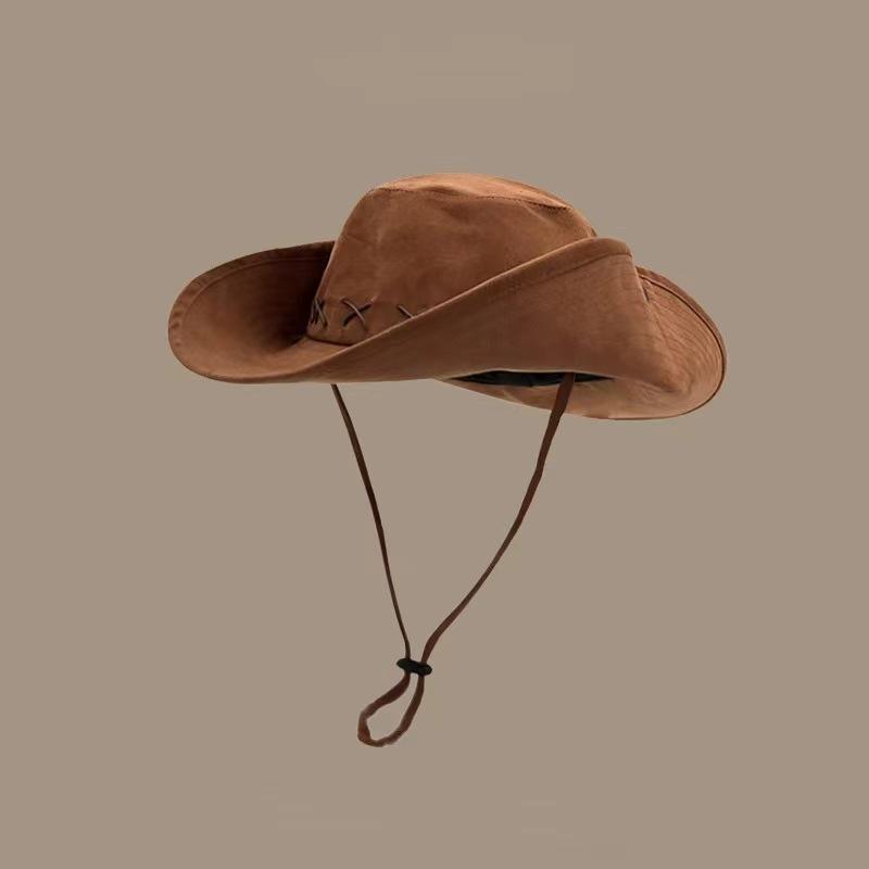 Outdoor Seaside Sunscreen Fisherman Hat Western Spice Girl Cowboy Hat Women s Season European and American Retro Big Sun Hat M(56-58cm) темно-коричневого кольору
Outdoor Seaside Sunscreen Fisherman Hat Western Spice Girl Cowboy Hat Women s Season European and American Retro Big Sun Hat M(56-58cm) темно-коричневого кольору