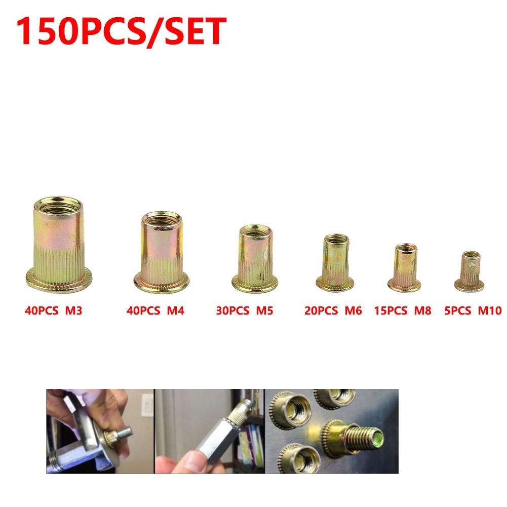 150X Riveting Tool Kit Rivet Nuts Thread Setting Tool Nutsert For M3 M5 M6 M8 M10 150pcs
150X Riveting Tool Kit Rivet Nuts Thread Setting Tool Nutsert For M3 M5 M6 M8 M10 150pcs