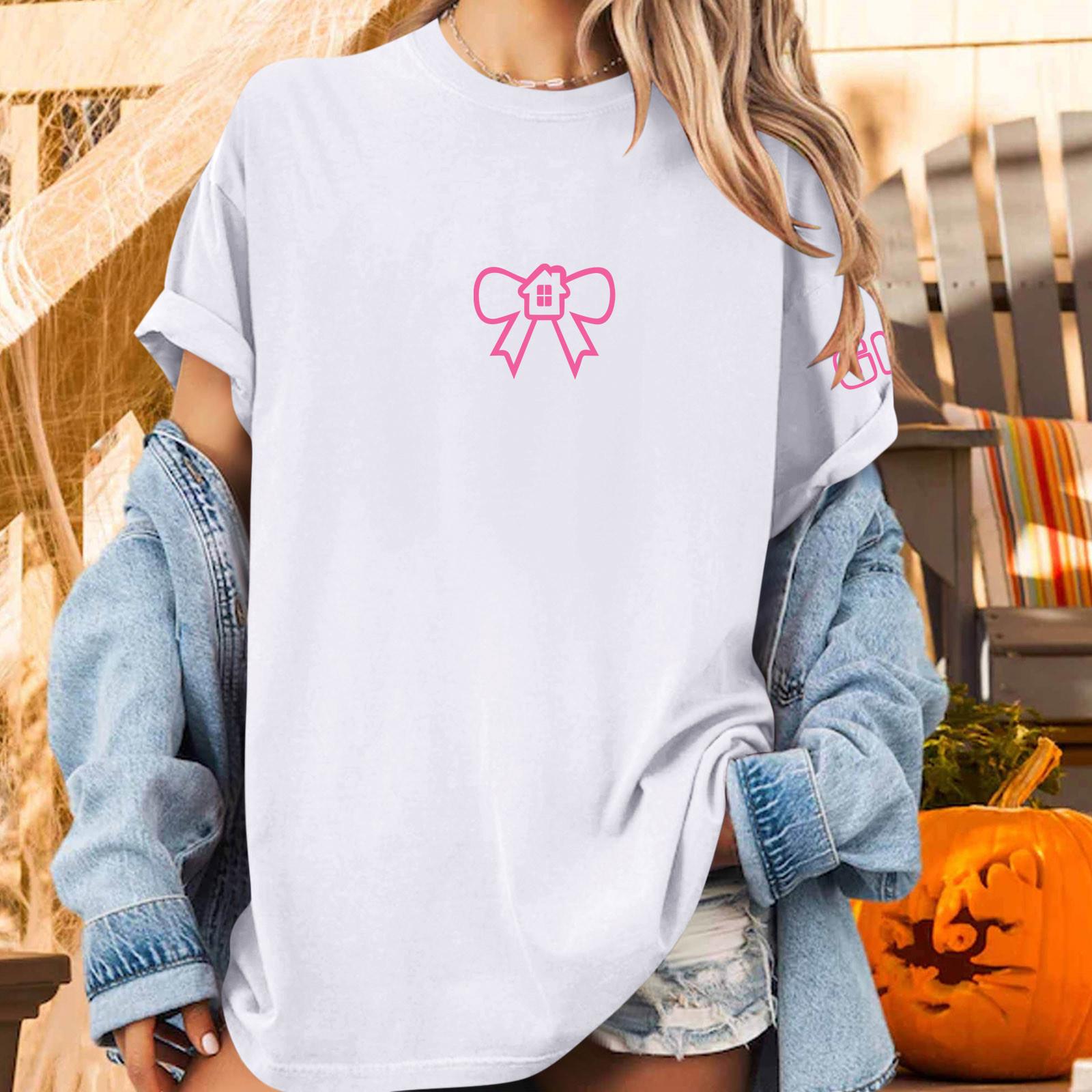 Модная рабочая одежда с круглым вырезом и короткими рукавами, топы с принтом для женщин, летние топы XL белый
Модная рабочая одежда с круглым вырезом и короткими рукавами, топы с принтом для женщин, летние топы XL белый