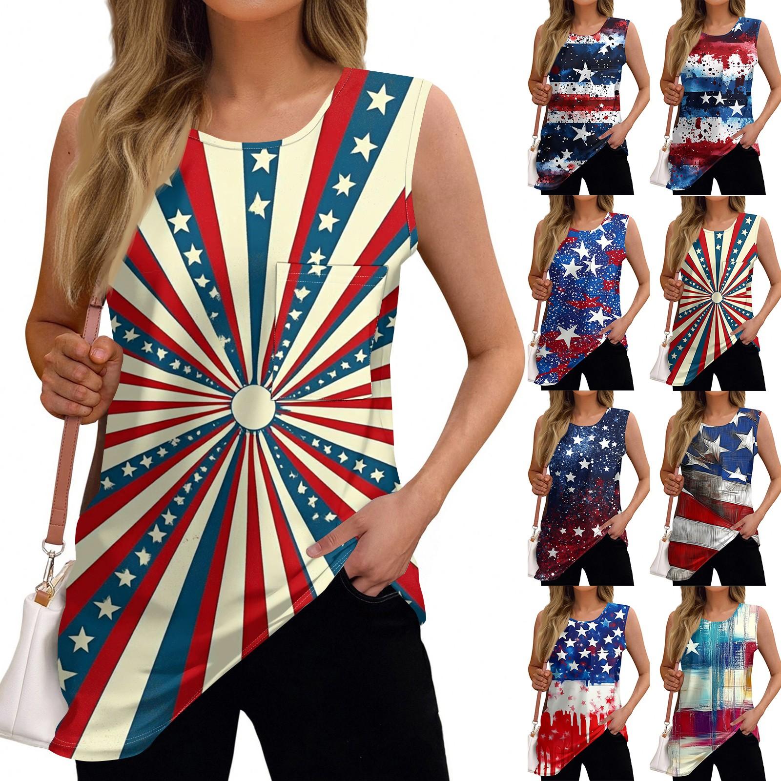 Women s Fashion Independence Day Printed Sleeveless T-Shirt Top M
Women s Fashion Independence Day Printed Sleeveless T-Shirt Top M
