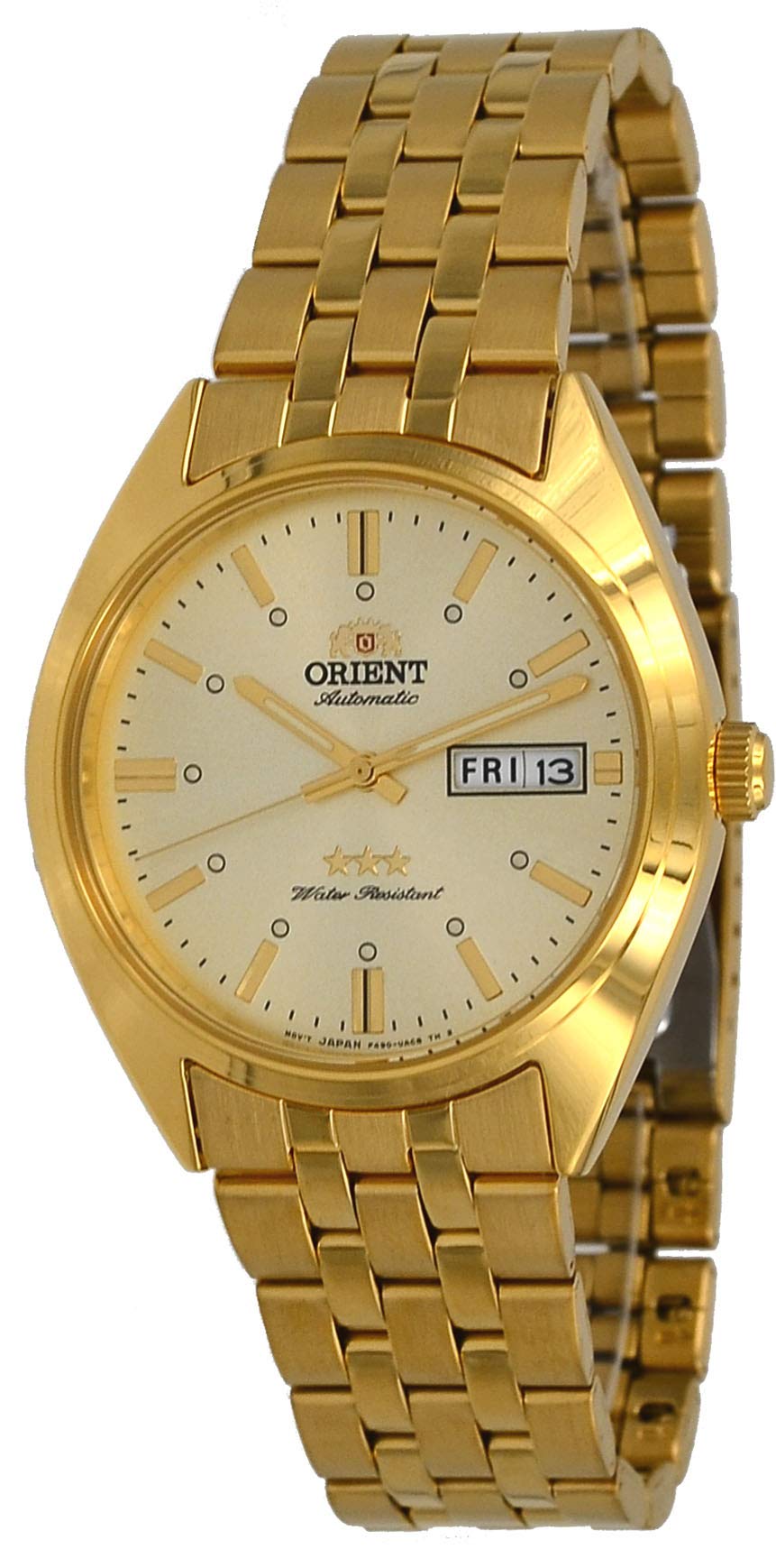 ORIENT RA-AB0E04G Чоловічий автоматичний годинник із 3-зірковим золотим циферблатом із нержавіючої сталі, золотим циферблатом, день і дата, золотий, автоматичний годинник.
ORIENT RA-AB0E04G Чоловічий автоматичний годинник із 3-зірковим золотим циферблатом із нержавіючої сталі, золотим циферблатом, день і дата, золотий, автоматичний годинник.