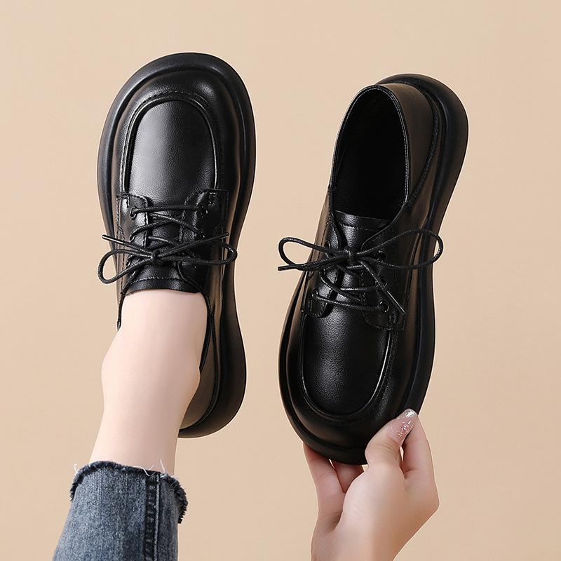 Lace-up small leather shoes spring new casual British style soft-soled loafer flat-soled single shoes 40
Lace-up small leather shoes spring new casual British style soft-soled loafer flat-soled single shoes 40