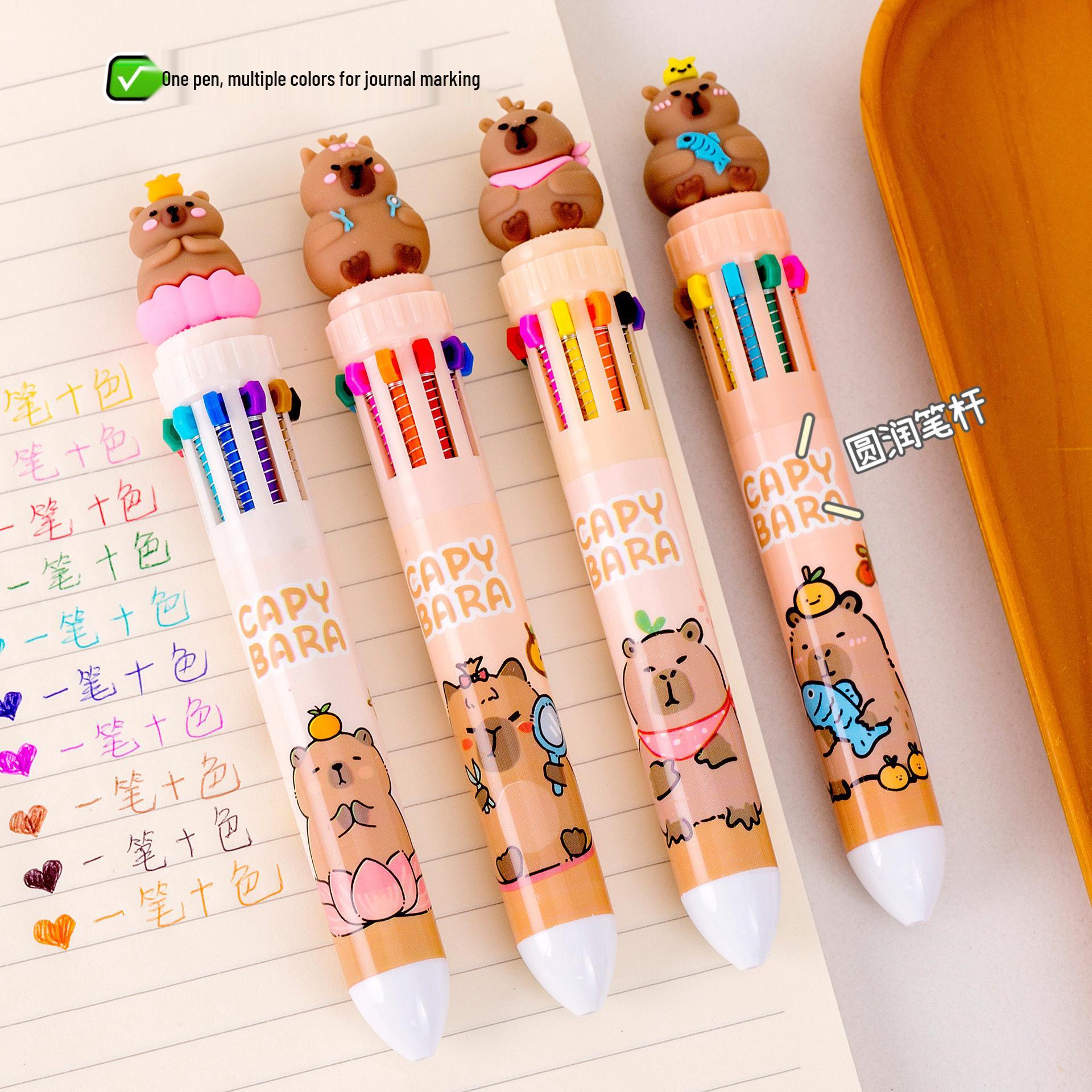 Fun Capybara Multi-Color Press-Type Ballpoint Pen for Student Journaling – Creative Cartoon Design with Ten Colors
Fun Capybara Multi-Color Press-Type Ballpoint Pen for Student Journaling – Creative Cartoon Design with Ten Colors