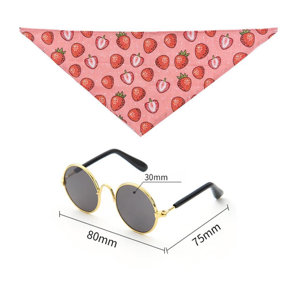 Decorative Cat Saliva Towel with Sunglasses Cute Triangular Puppy Collar Bib Fruit Pattern Pet Scarf
Decorative Cat Saliva Towel with Sunglasses Cute Triangular Puppy Collar Bib Fruit Pattern Pet Scarf
