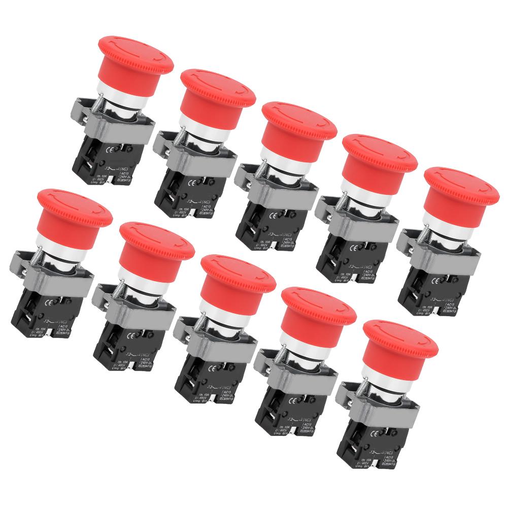 10Pcs BERM@ Button Switch Emergency Stop Equipment Alloy Silver Contacts BEMXB201ZS 240V
10Pcs BERM@ Button Switch Emergency Stop Equipment Alloy Silver Contacts BEMXB201ZS 240V