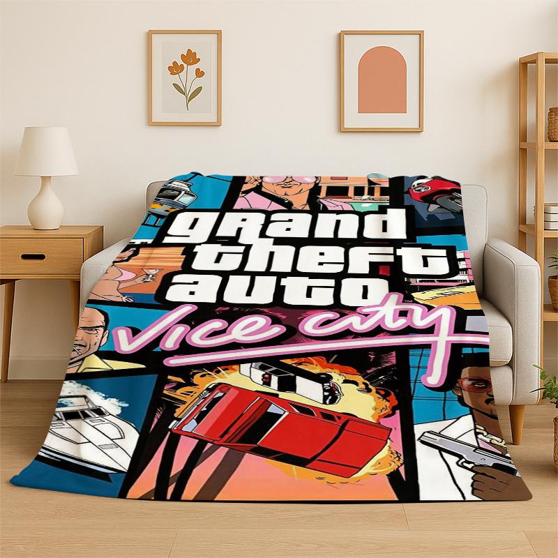 GTA Grand Theft Auto Games Flannel Blanket Soft Warm Throw Blanket for Bedroom Living Room Bed Travel Camping Picnic Kid Gift 75x90cm
GTA Grand Theft Auto Games Flannel Blanket Soft Warm Throw Blanket for Bedroom Living Room Bed Travel Camping Picnic Kid Gift 75x90cm