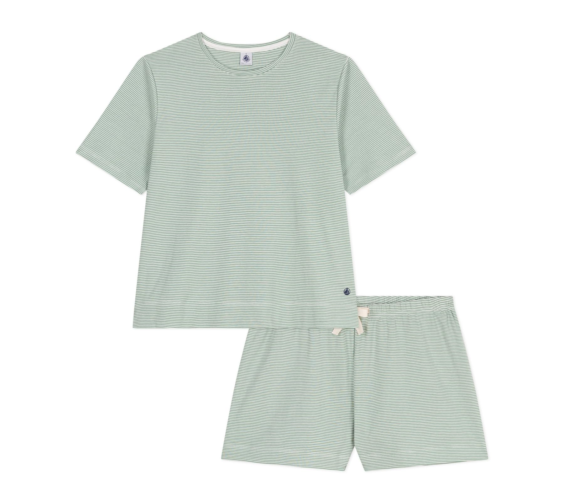 Petit Bateau Short Sleeve Pajamas A0EAM Light Size S Green/Off White,
Petit Bateau Short Sleeve Pajamas A0EAM Light Size S Green/Off White,