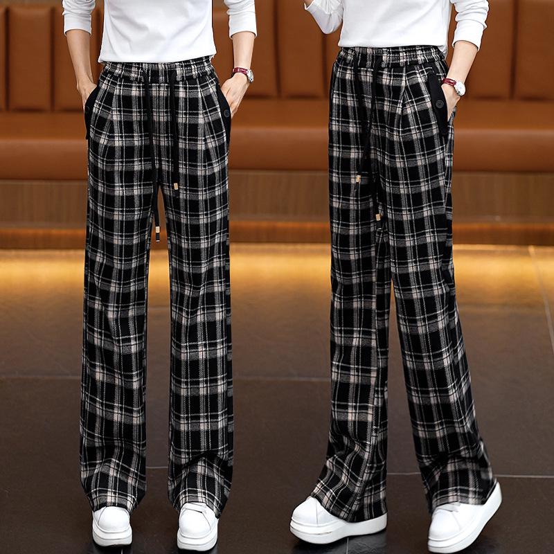 Women s High-Waisted Plaid Wide-Leg Pants - Spring Slimming Casual Drape Style L (28, suitable for 106-115 jin)
Women s High-Waisted Plaid Wide-Leg Pants - Spring Slimming Casual Drape Style L (28, suitable for 106-115 jin)