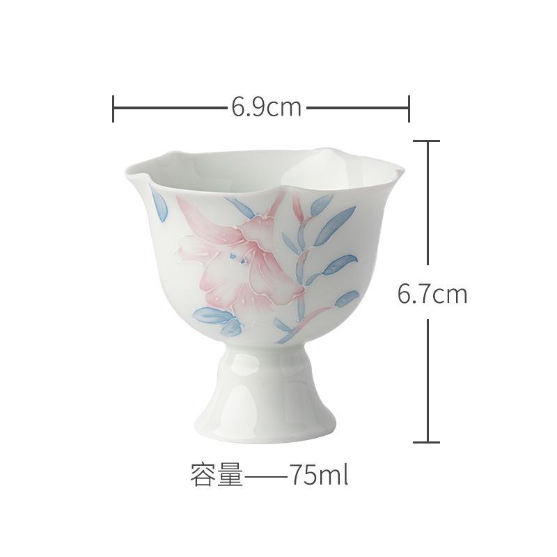 2pc/lot Japanese Hand Drawn Lily High Footed Teacup Ancient Flower Mouth Tea Bowl Cup For Tea Personal Cup Chazhan Tea Mug 75ml
2pc/lot Japanese Hand Drawn Lily High Footed Teacup Ancient Flower Mouth Tea Bowl Cup For Tea Personal Cup Chazhan Tea Mug 75ml