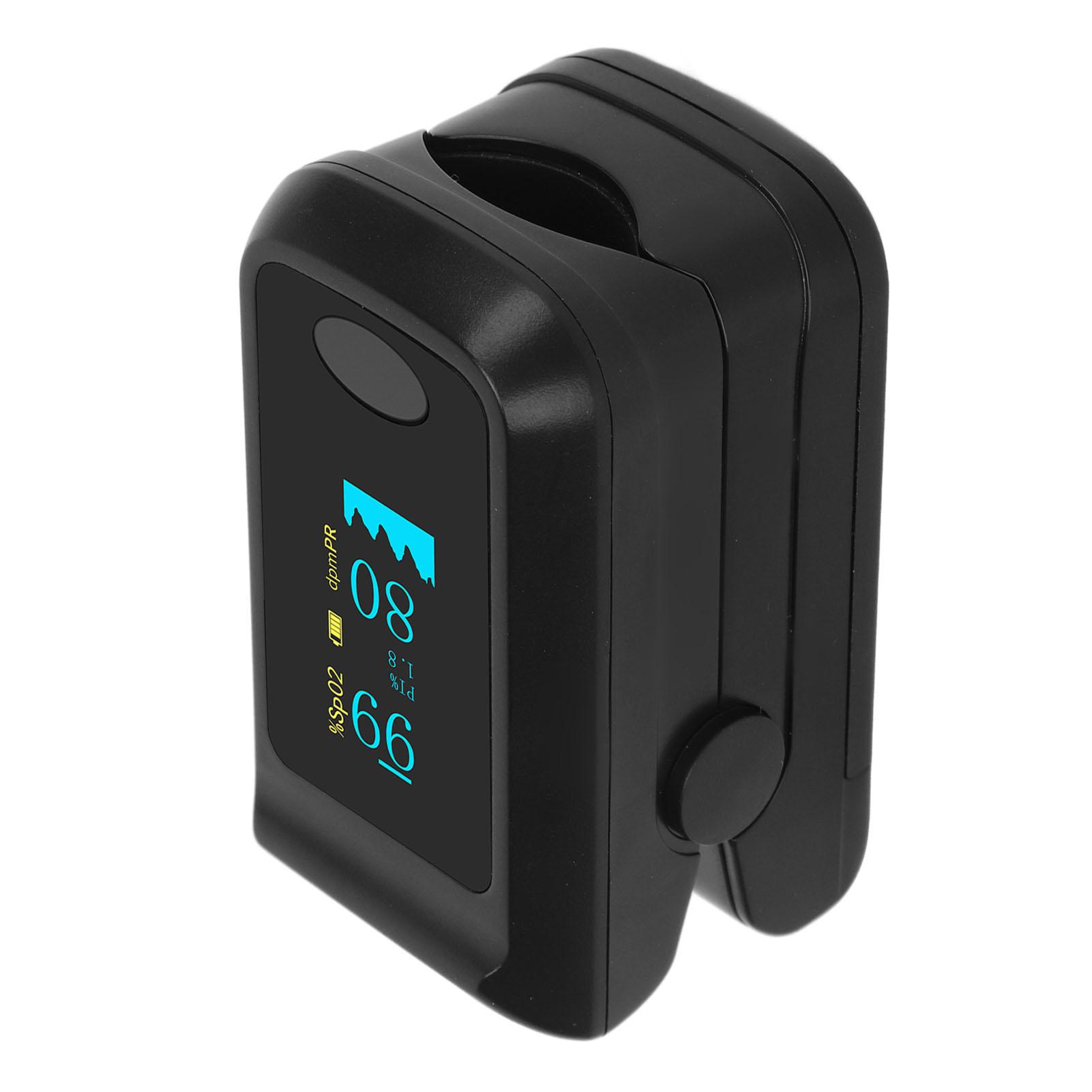 Organic LED Fingertip Pulse Oximeter Blood Oxygen Saturation Monitor With Lanyard Black
Organic LED Fingertip Pulse Oximeter Blood Oxygen Saturation Monitor With Lanyard Black