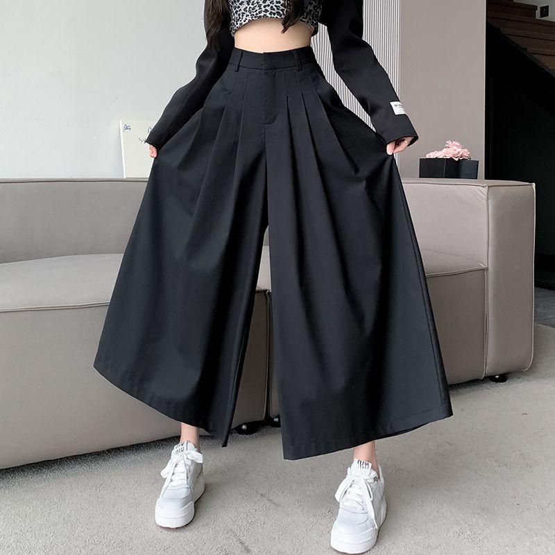 Irregular HighWaist WideLeg Culottes for Women Loose Pleated Flared Pants with Slimming Effect Casual Trousers S чорний
Irregular HighWaist WideLeg Culottes for Women Loose Pleated Flared Pants with Slimming Effect Casual Trousers S чорний