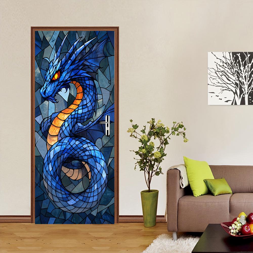 1pcs Self-Adhesive Removable Vinyl Door Stickers Blue painted glass style dragon shaped door sticker, home living room bedroom (as the picture,77x200cm)
1pcs Self-Adhesive Removable Vinyl Door Stickers Blue painted glass style dragon shaped door sticker, home living room bedroom (as the picture,77x200cm)