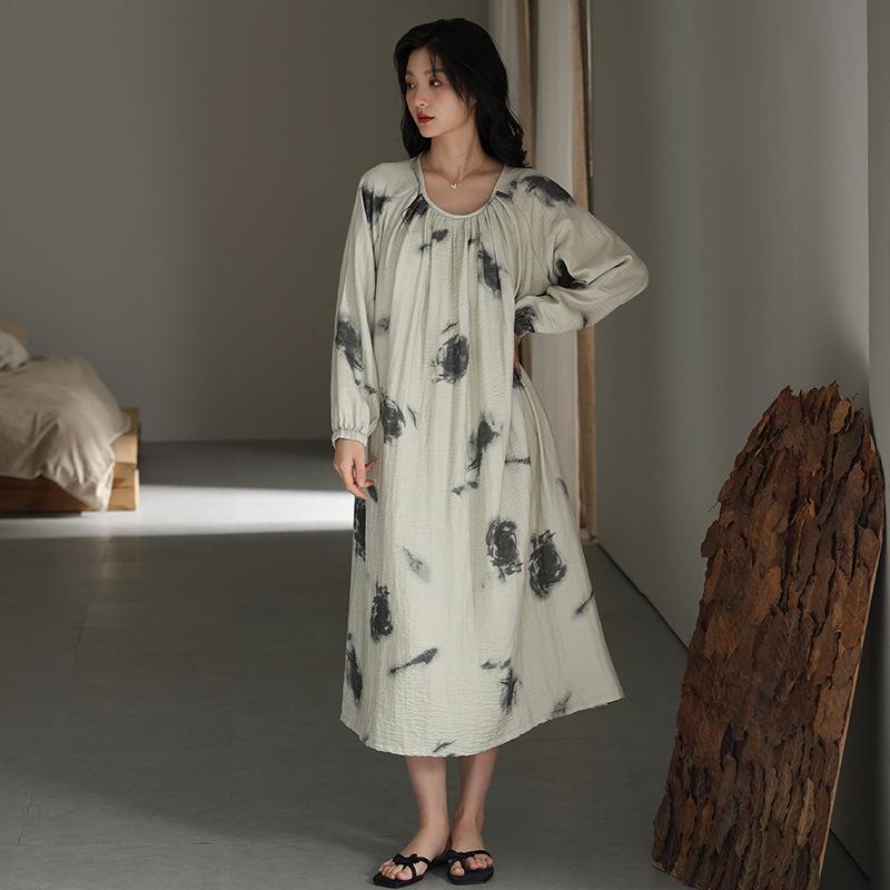 Pajamas Women S Autumn Soft Cloud Cotton Long Skirts Long Sleeves With Chest Pads Integrated Anti-Concave Pajamas Can Be Worn Outside Loungewear 2XL
Pajamas Women S Autumn Soft Cloud Cotton Long Skirts Long Sleeves With Chest Pads Integrated Anti-Concave Pajamas Can Be Worn Outside Loungewear 2XL