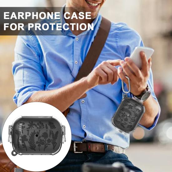 1 комплект чехла для наушников с цветочным принтом, Bluetooth-совместимые наушники, защитный чехол с пряжкой для Airpods Pro/Pro 2
1 комплект чехла для наушников с цветочным принтом, Bluetooth-совместимые наушники, защитный чехол с пряжкой для Airpods Pro/Pro 2
