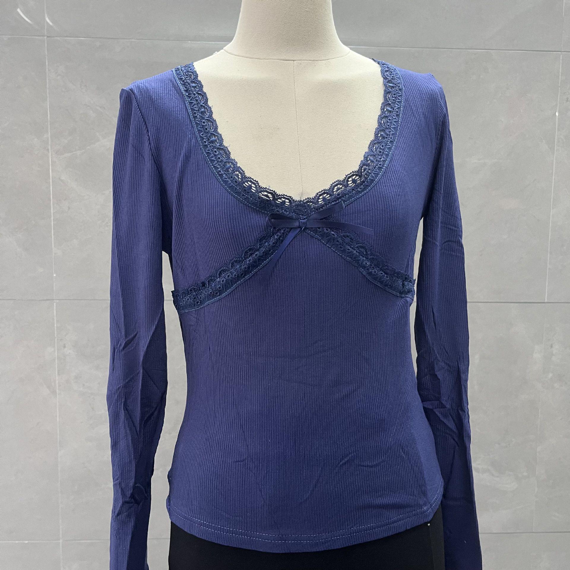 Элегантная кружевная футболка с V-образным вырезом и длинными рукавами, облегающая фигуру, для женщин M (about 105 lbs)
Элегантная кружевная футболка с V-образным вырезом и длинными рукавами, облегающая фигуру, для женщин M (about 105 lbs)