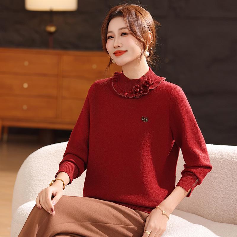 Stylish Winter Knitwear: Ruffle Trim Cardigans and Tops for Middle-Aged & Elderly Moms, Year of the Rat Collection XL (up to 52.5 kg) красный
Stylish Winter Knitwear: Ruffle Trim Cardigans and Tops for Middle-Aged & Elderly Moms, Year of the Rat Collection XL (up to 52.5 kg) красный