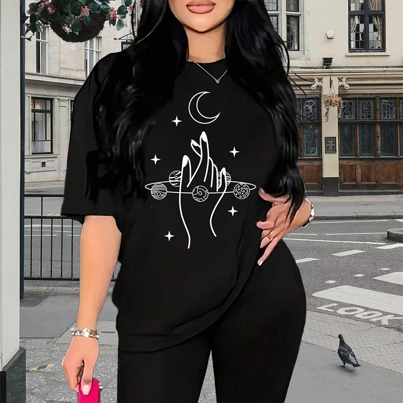 Fashion Women Creative Finger Moon Planet Print T Shirt Funny Casual O-neck Short Sleeves T-shirt Summer Female Tee Shirt
Fashion Women Creative Finger Moon Planet Print T Shirt Funny Casual O-neck Short Sleeves T-shirt Summer Female Tee Shirt