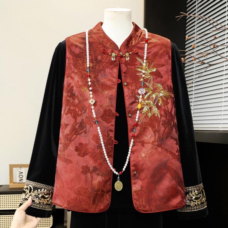 Elegant Embroidered Velvet Two-Piece Set for Middle-Aged and Elderly Women - Spring/Autumn Fashion 6XL (for 160-165 catty)
Elegant Embroidered Velvet Two-Piece Set for Middle-Aged and Elderly Women - Spring/Autumn Fashion 6XL (for 160-165 catty)