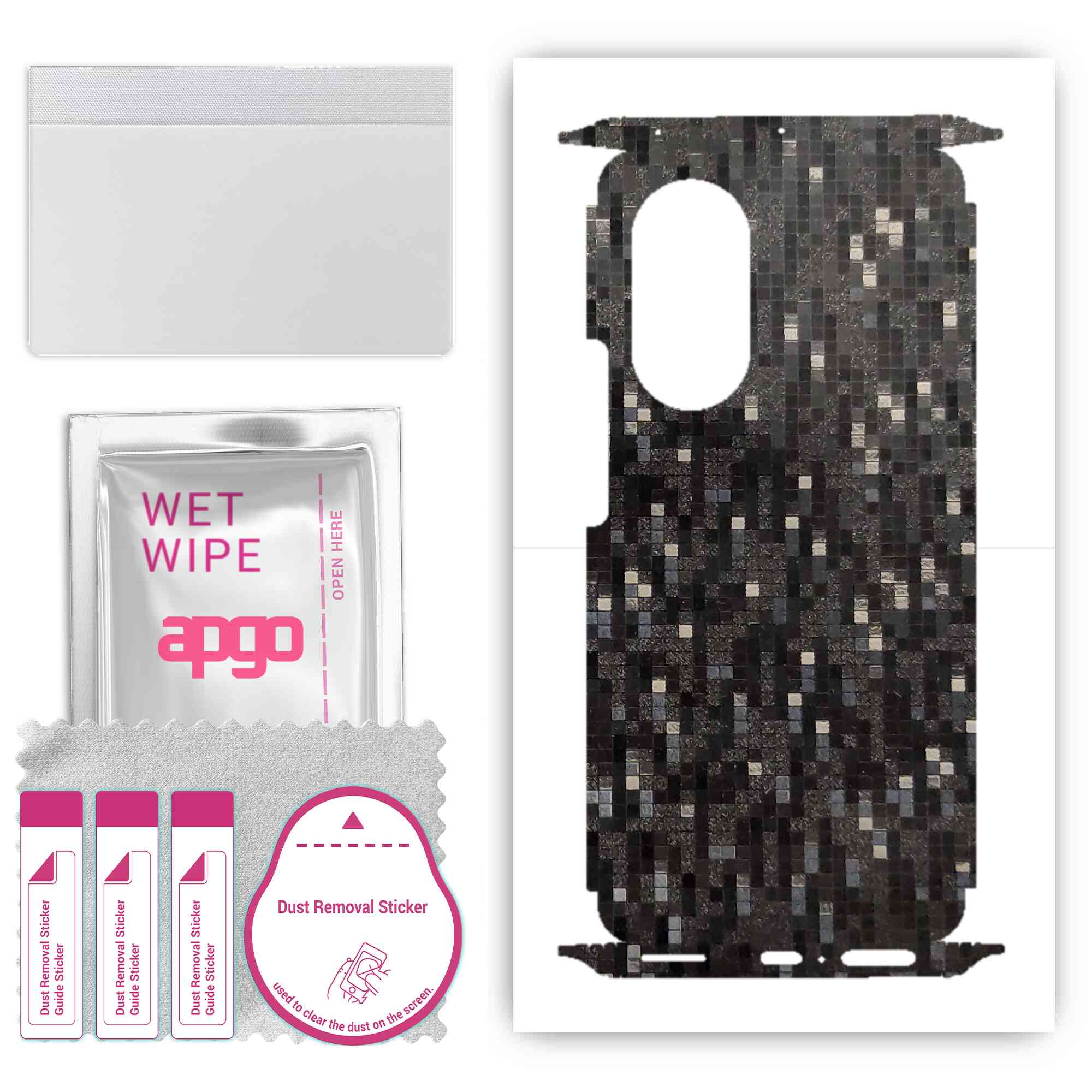 apgo Protective Skin Sticker for the back+sides compatible with Honor 50, Full Wrap Film, Foil, Vinyl - Pattern Carbon Black Pixel
apgo Protective Skin Sticker for the back+sides compatible with Honor 50, Full Wrap Film, Foil, Vinyl - Pattern Carbon Black Pixel