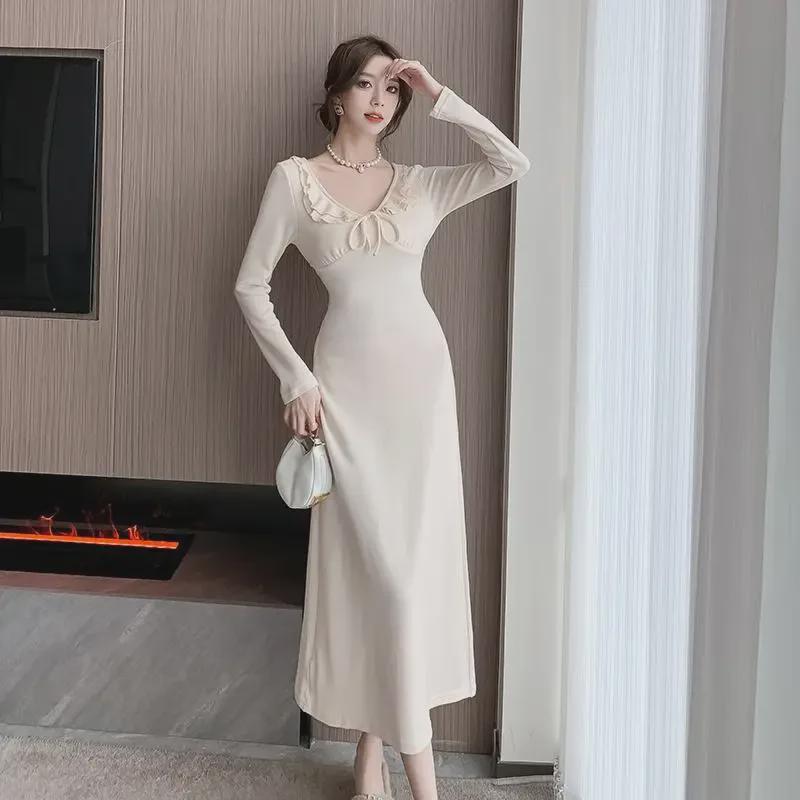 Women s Autumn Cashmere-Blend Ruffle Tie-Waist Slimming Knitted Long-Sleeve Dress M рожевий
Women s Autumn Cashmere-Blend Ruffle Tie-Waist Slimming Knitted Long-Sleeve Dress M рожевий