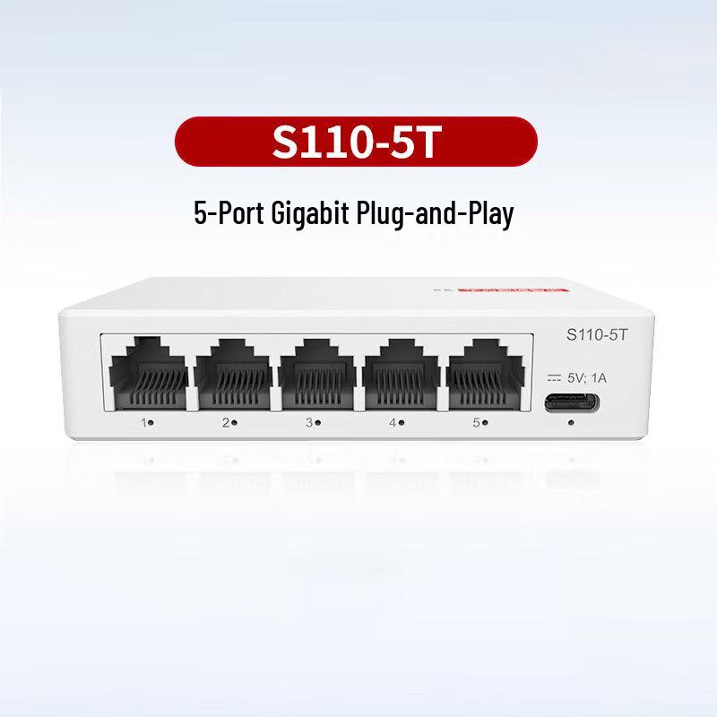 Huawei 5-Port Gigabit Ethernet Switch S110-5T
Huawei 5-Port Gigabit Ethernet Switch S110-5T