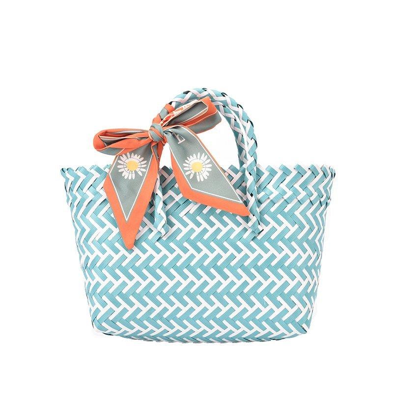 Handmade Fashion Women Handbag Plastic Woven High Capacity Tote Bag Silk Scarf Bohemian Female Beach Bag Designer Shopper Basket
Handmade Fashion Women Handbag Plastic Woven High Capacity Tote Bag Silk Scarf Bohemian Female Beach Bag Designer Shopper Basket