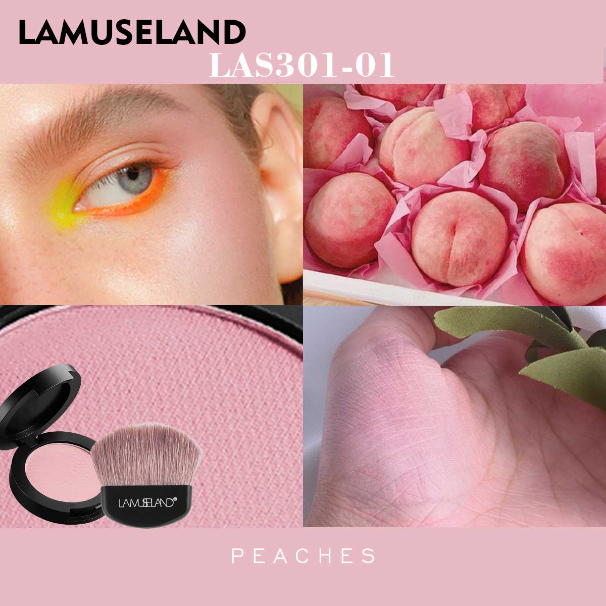 LAMUSELAND Face Set Бархатные румяна с кистью для румян #LAS301
LAMUSELAND Face Set Бархатные румяна с кистью для румян #LAS301