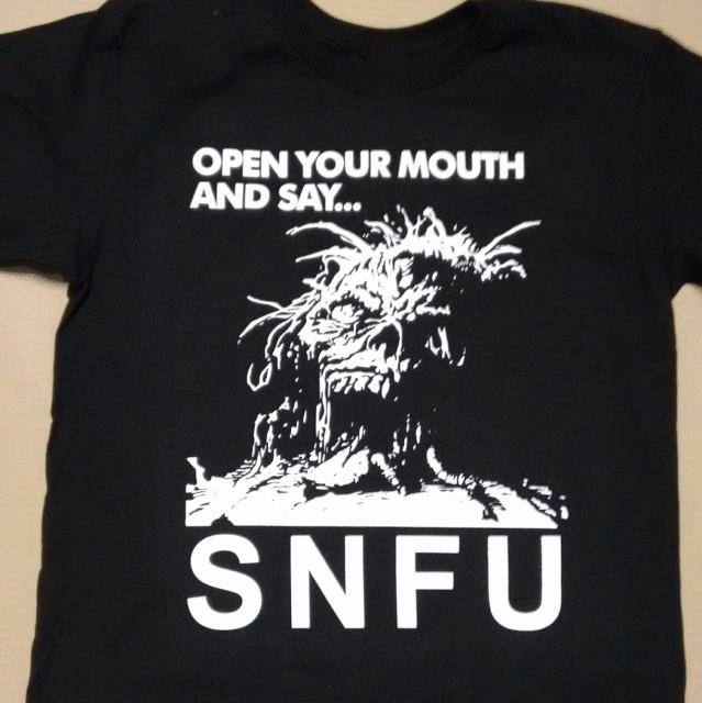 Vintage SNFU Band Open Your Mouth Short Sleeve Black All Size Shirt AR342 Unisex T-Shirt L
Vintage SNFU Band Open Your Mouth Short Sleeve Black All Size Shirt AR342 Unisex T-Shirt L