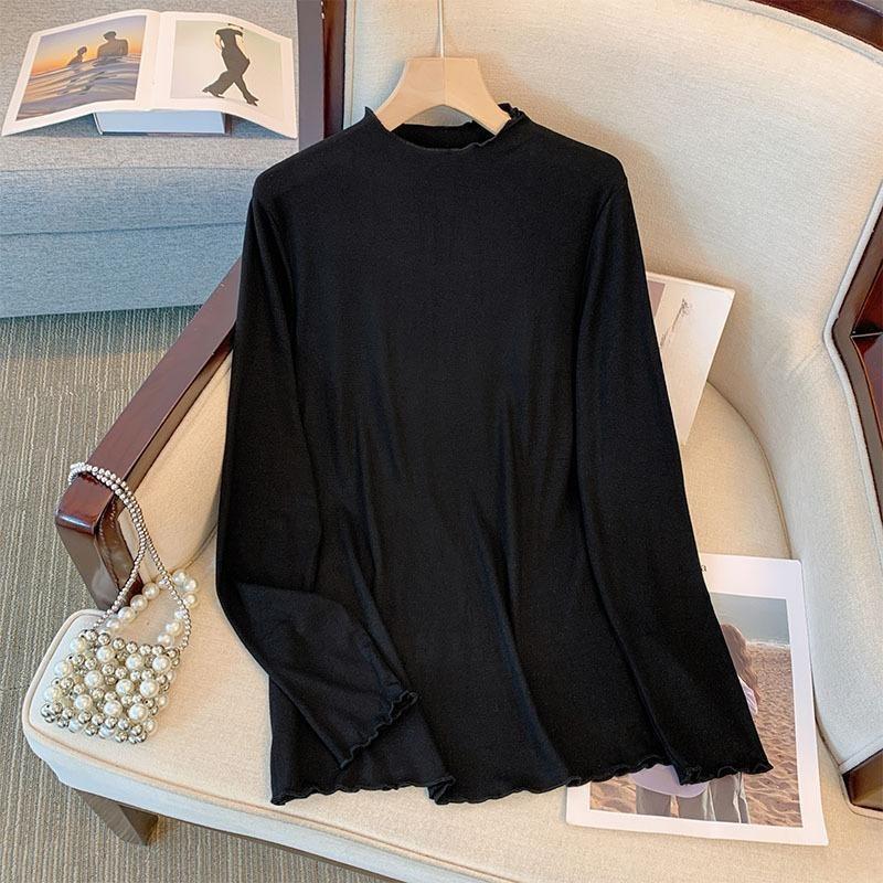Женская нижняя рубашка больших размеров, блузка с высоким воротником, тонкие топы с длинными рукавами и внутренней частью 2XL чёрный
Женская нижняя рубашка больших размеров, блузка с высоким воротником, тонкие топы с длинными рукавами и внутренней частью 2XL чёрный