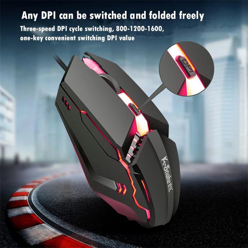 Viper 1600 Dpi Mouse Desktop Notebook Universal M11 E-Sports Usb Luminous Mouse K-Snaker Left and Right Hands For Laptop onesize
Viper 1600 Dpi Mouse Desktop Notebook Universal M11 E-Sports Usb Luminous Mouse K-Snaker Left and Right Hands For Laptop onesize
