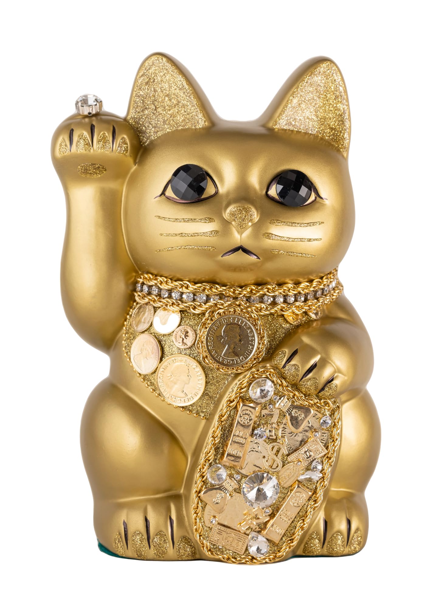 Millionaire Cat Right Paw Raised Ceramic Lucky Good Feng Shui Offering Box (L-SIZE, Gold) / - Cat, Maneki-neko, Luck, Figurine, (ml_L, Gold)
Millionaire Cat Right Paw Raised Ceramic Lucky Good Feng Shui Offering Box (L-SIZE, Gold) / - Cat, Maneki-neko, Luck, Figurine, (ml_L, Gold)