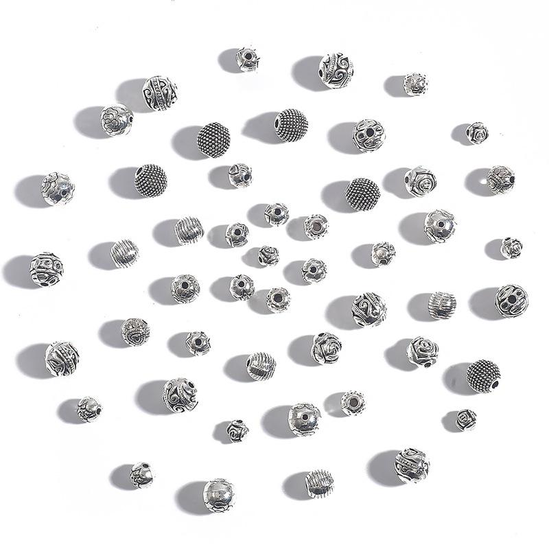 DIY Jewelry Accessories: Alloy Round Bead Spacer, Bracelet & Necklace Connectors, Pendant Buckle Approx. 1mm hole, Antique Silver Plated
DIY Jewelry Accessories: Alloy Round Bead Spacer, Bracelet & Necklace Connectors, Pendant Buckle Approx. 1mm hole, Antique Silver Plated