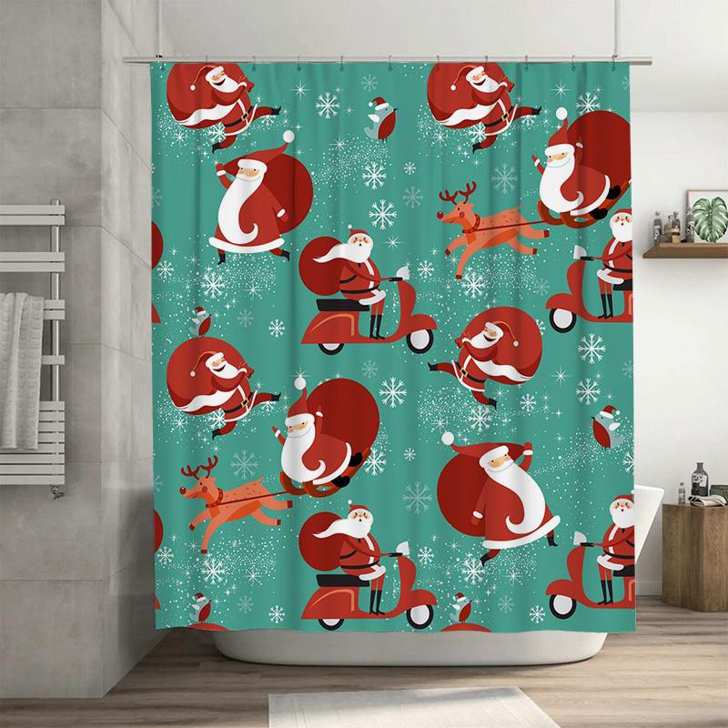 Tu Santa Claus Shower Curtain Christmas Bathroom Decor Festive Holiday Home Decor Reindeer Motorcycle Pattern Waterproof Fabric W60H190(CM)-1 Pcs
Tu Santa Claus Shower Curtain Christmas Bathroom Decor Festive Holiday Home Decor Reindeer Motorcycle Pattern Waterproof Fabric W60H190(CM)-1 Pcs