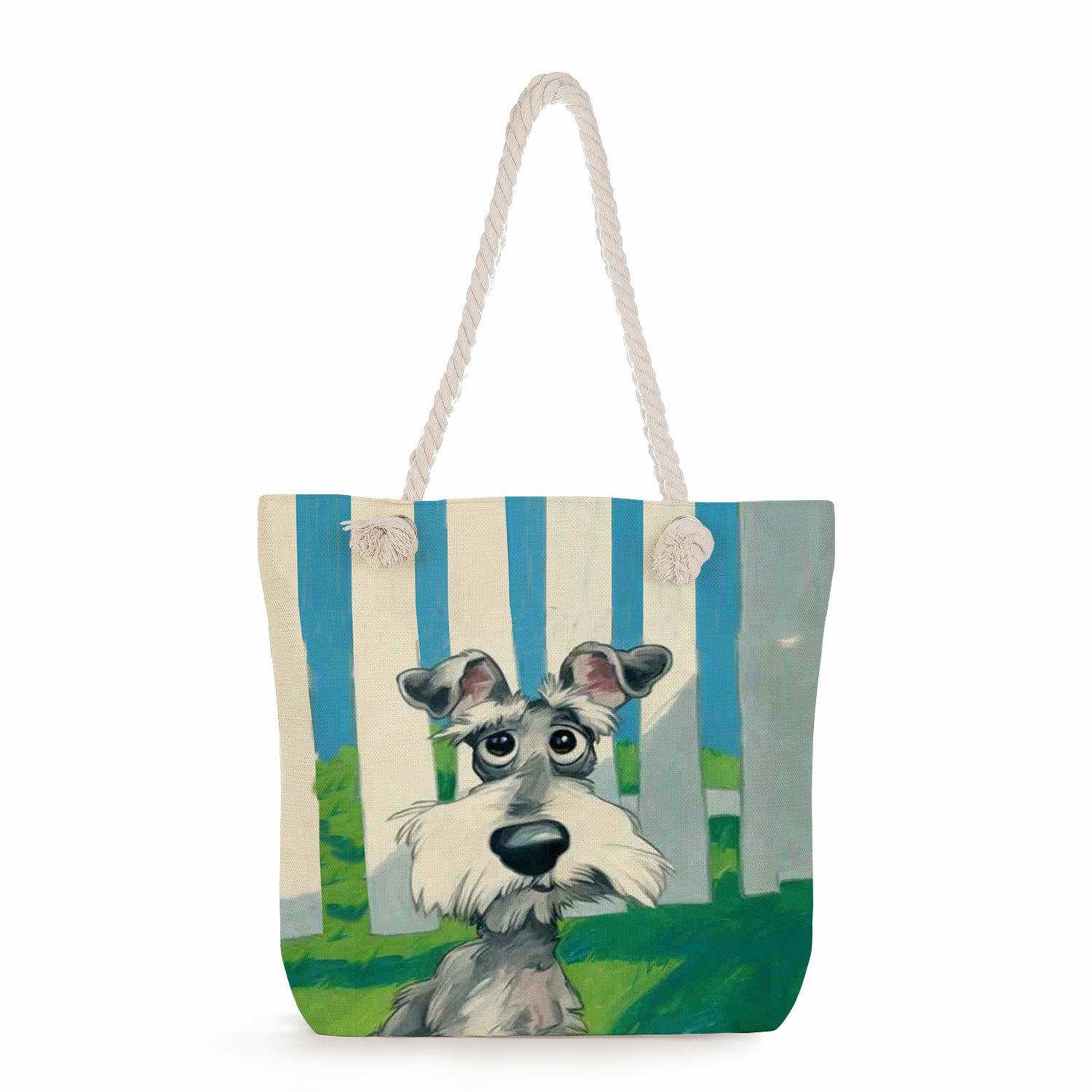 Dog print thick rope single-shoulder beach bag 7263
Dog print thick rope single-shoulder beach bag 7263