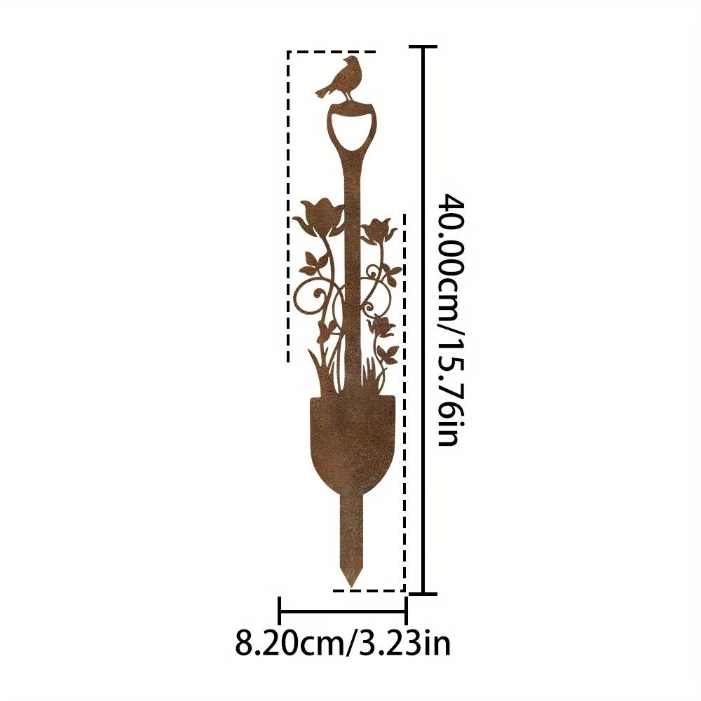 1pc Rustic Metal Garden Spade with Bird & Flower Stake – Heart-Shaped Design, Perfect for Patio, Balcony, or Garden Decor
1pc Rustic Metal Garden Spade with Bird & Flower Stake – Heart-Shaped Design, Perfect for Patio, Balcony, or Garden Decor