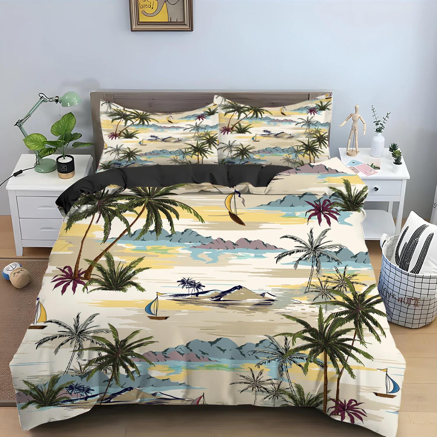 Ocean Beach Coconut Forest King Quen Soft Duvet Cover Seaside Scenery Beding Set Hawai Coast Warm Comforter Cover Polyester Comfortable Quilt Cover 120*200cm Single
Ocean Beach Coconut Forest King Quen Soft Duvet Cover Seaside Scenery Beding Set Hawai Coast Warm Comforter Cover Polyester Comfortable Quilt Cover 120*200cm Single