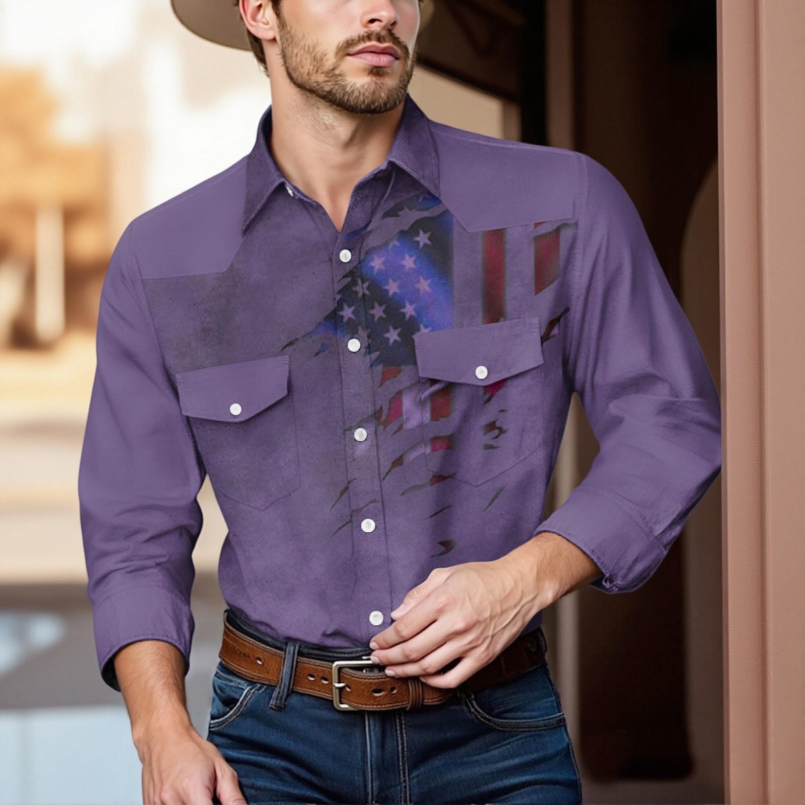 Мужской модный топ кэжуал с короткими рукавами, лацканами и длиной до плеч XL фиолетовый
Мужской модный топ кэжуал с короткими рукавами, лацканами и длиной до плеч XL фиолетовый