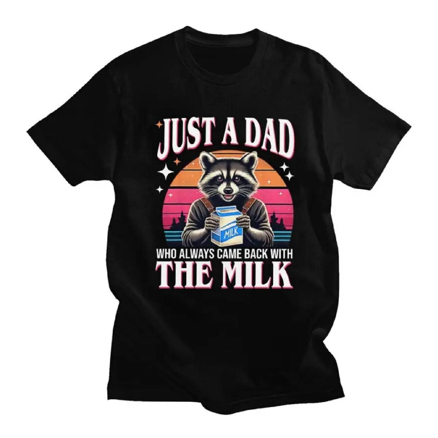 Custom Just A Dad Who Always Came Back With The Milk Funny Raccoon T Shirt Short-Sleeve Cotton Streetwear T-shirt Leisure Tees S чёрный
Custom Just A Dad Who Always Came Back With The Milk Funny Raccoon T Shirt Short-Sleeve Cotton Streetwear T-shirt Leisure Tees S чёрный