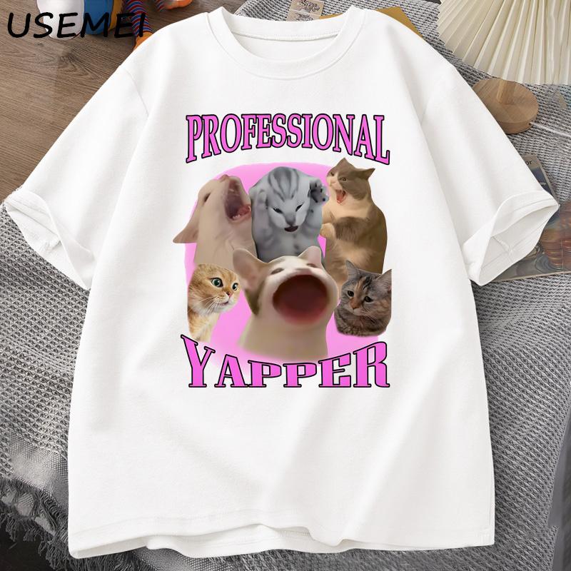 Professional Yapper Cat Graphic T Shirts Men Cotton Short Sleeve T-shirts Casual O Neck Printed T Shirt Streetwear Tops L белый
Professional Yapper Cat Graphic T Shirts Men Cotton Short Sleeve T-shirts Casual O Neck Printed T Shirt Streetwear Tops L белый
