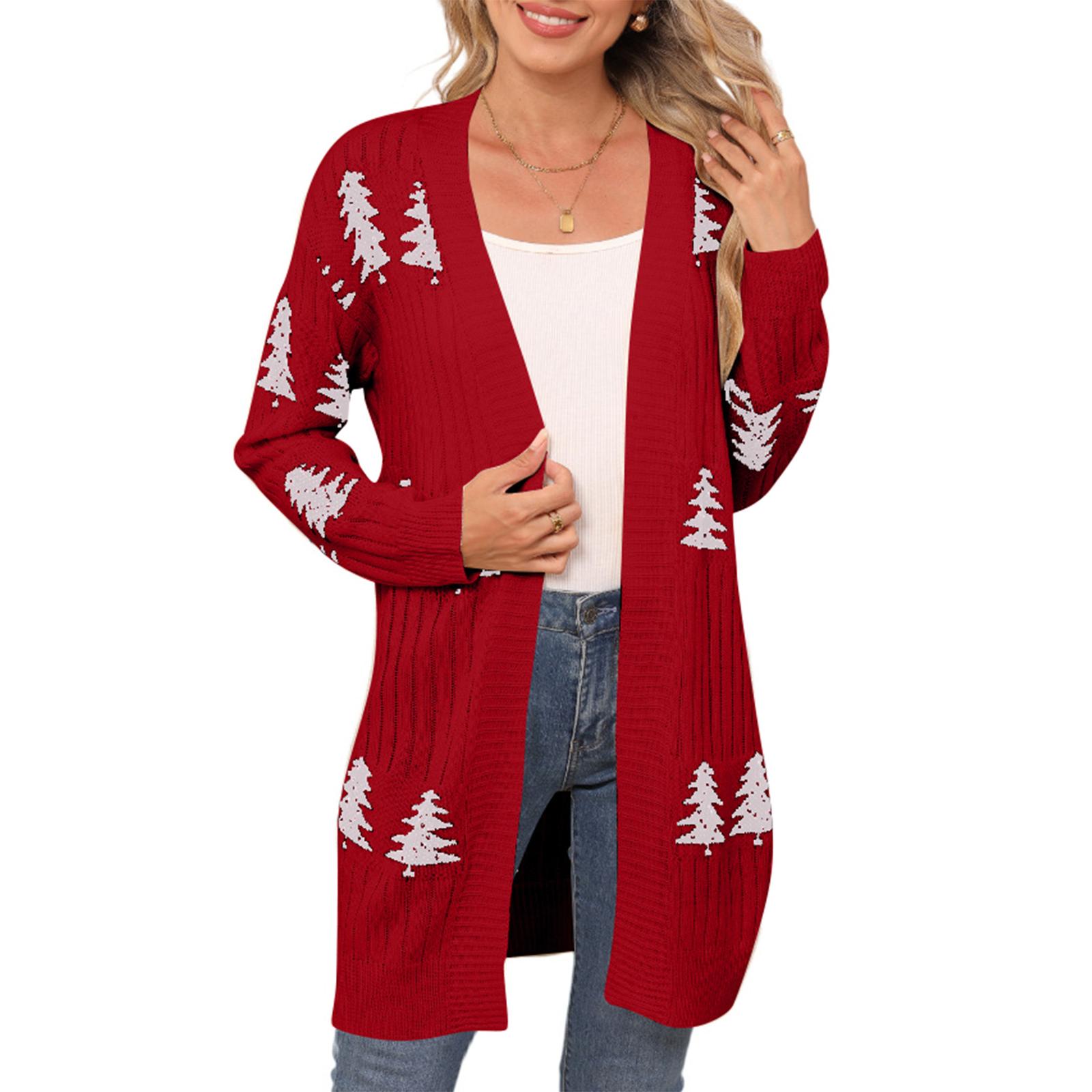 Женский повседневный кардиган свободного кроя с вышивкой рождественского кедра XL красный
Женский повседневный кардиган свободного кроя с вышивкой рождественского кедра XL красный