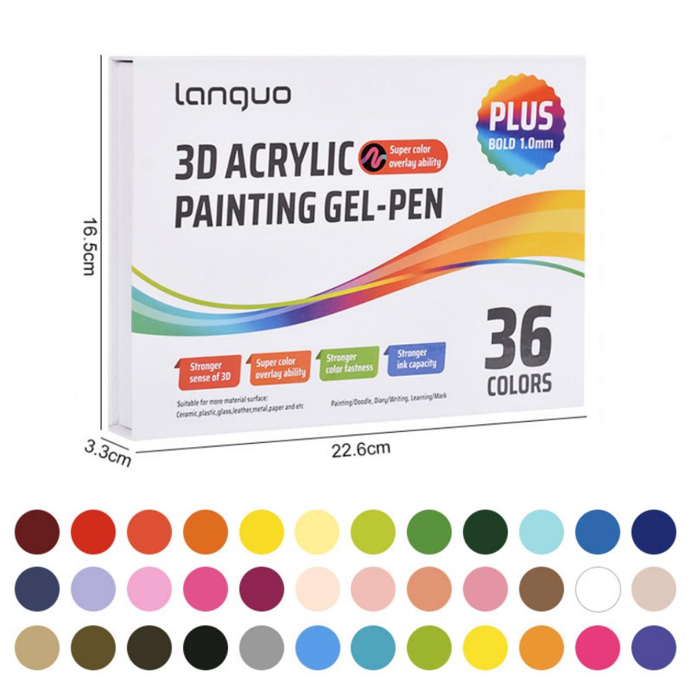 Large Capacity 36/54 Colors 3D Acrylic Painting Gel Pens Set Student Hand Account,Painting,Graffiti, Stacked Colors Art Supplies
Large Capacity 36/54 Colors 3D Acrylic Painting Gel Pens Set Student Hand Account,Painting,Graffiti, Stacked Colors Art Supplies