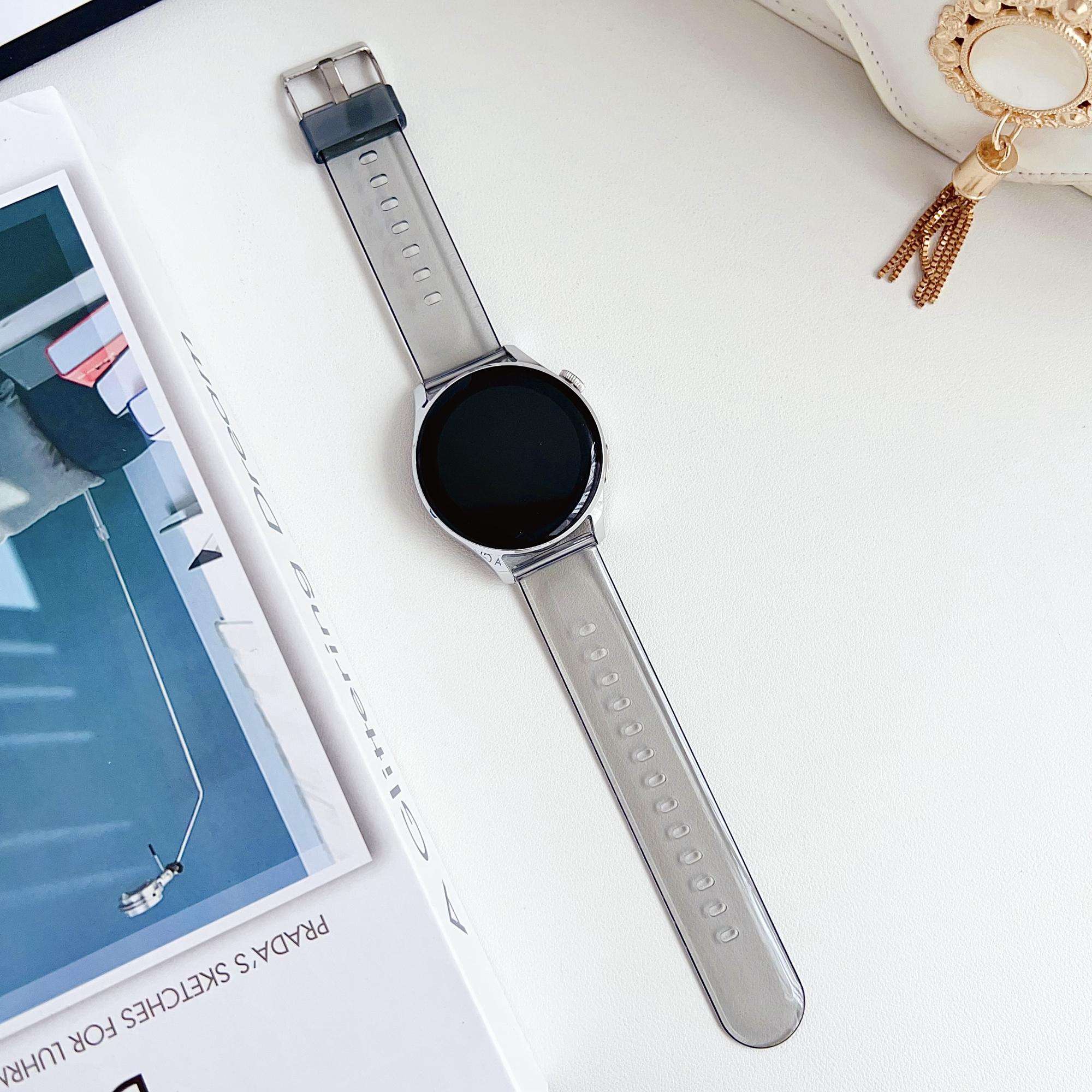 For Samsung Galaxy Watch3 45mm/Huawei Watch GT 4 46mm Band 22mm TPU Wrist Strap Transparent Black
For Samsung Galaxy Watch3 45mm/Huawei Watch GT 4 46mm Band 22mm TPU Wrist Strap Transparent Black