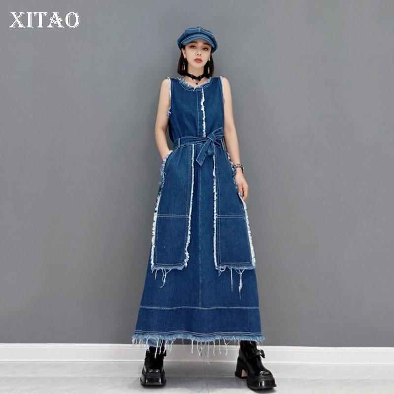 XITAO новое джинсовое бандажное платье без рукавов Burrs модное простота темпераментный с круглым вырезом воротник женское осеннее свободное CLL1258 One Size синий
XITAO новое джинсовое бандажное платье без рукавов Burrs модное простота темпераментный с круглым вырезом воротник женское осеннее свободное CLL1258 One Size синий