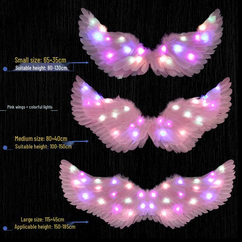 LED White Glowing Angel Feather Wings for Adult and Child Festival or Stage Performance Small
LED White Glowing Angel Feather Wings for Adult and Child Festival or Stage Performance Small