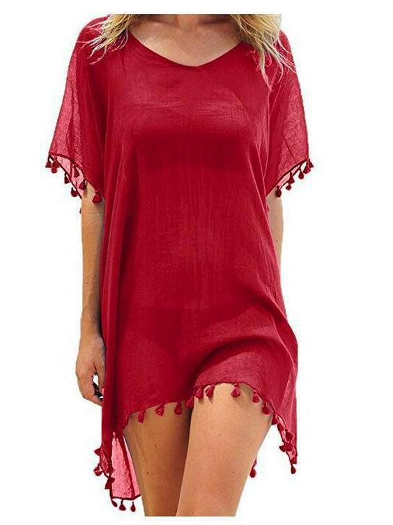 Женское шифоновое платье-накидка большого размера с кисточками для пляжа One Size
Женское шифоновое платье-накидка большого размера с кисточками для пляжа One Size